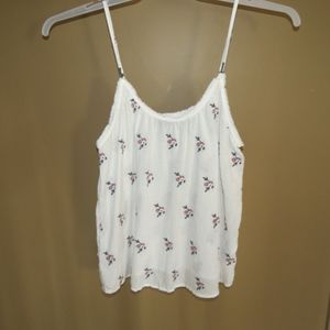 white shirt with flowers